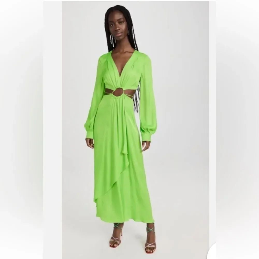 Farm Rio size Small FARM Rio Lime Green cutout Maxi Dress Size S